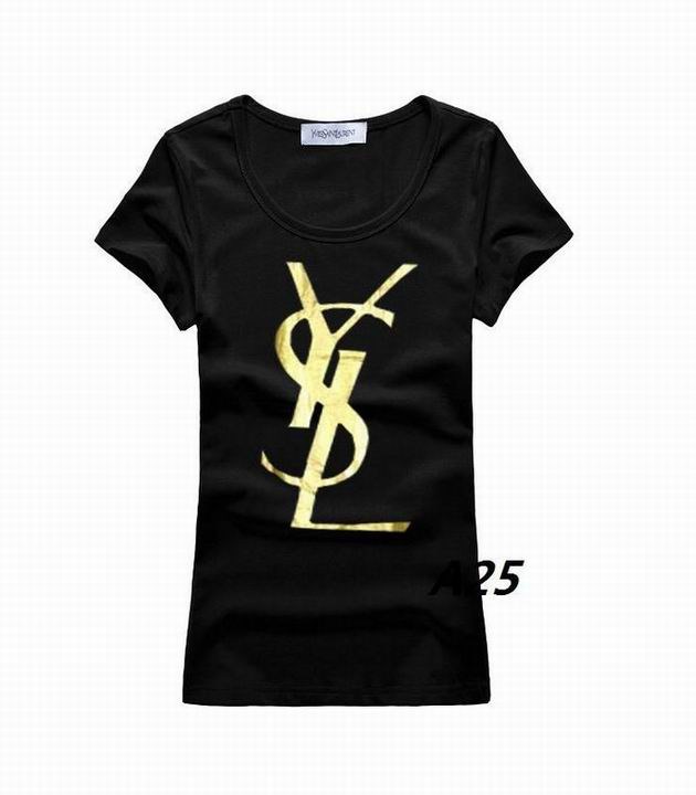 YSL short round collar T woman S-XL-111